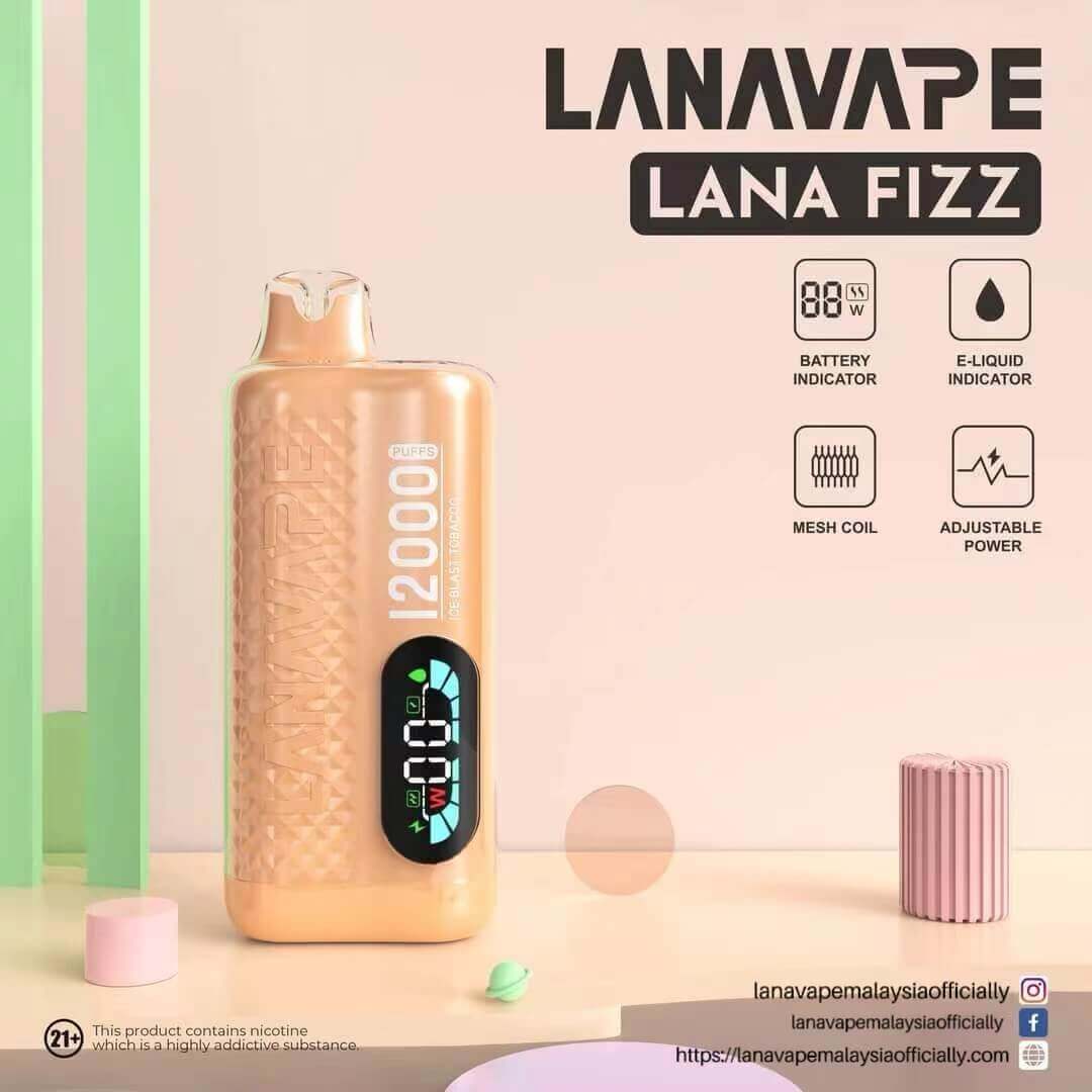 lana_fizz_12k_ice_blast_tobacco_SG VAPE COD