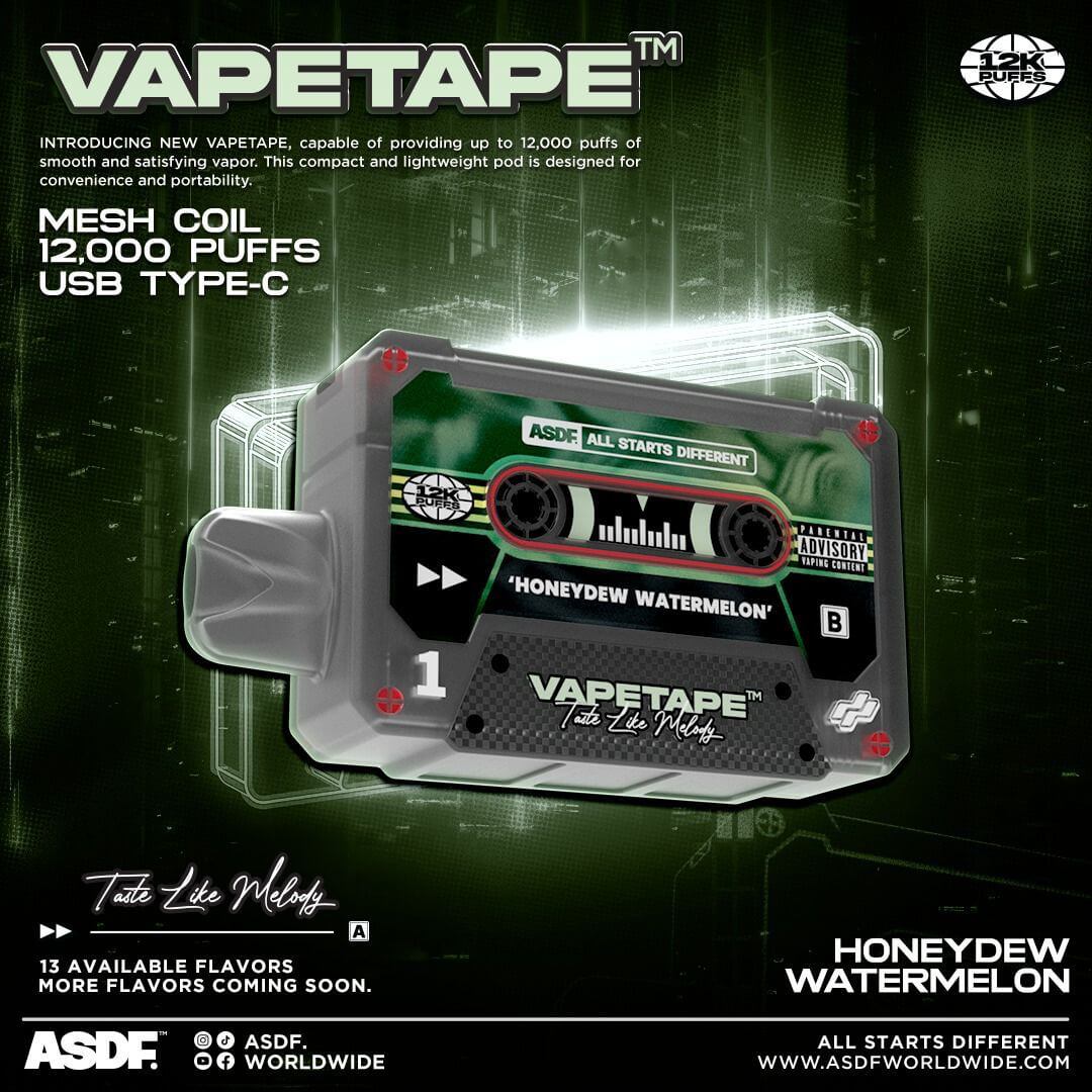 Vapetape-12000-Puffs-Honeydew-Watermelon-(SG VAPE COD)