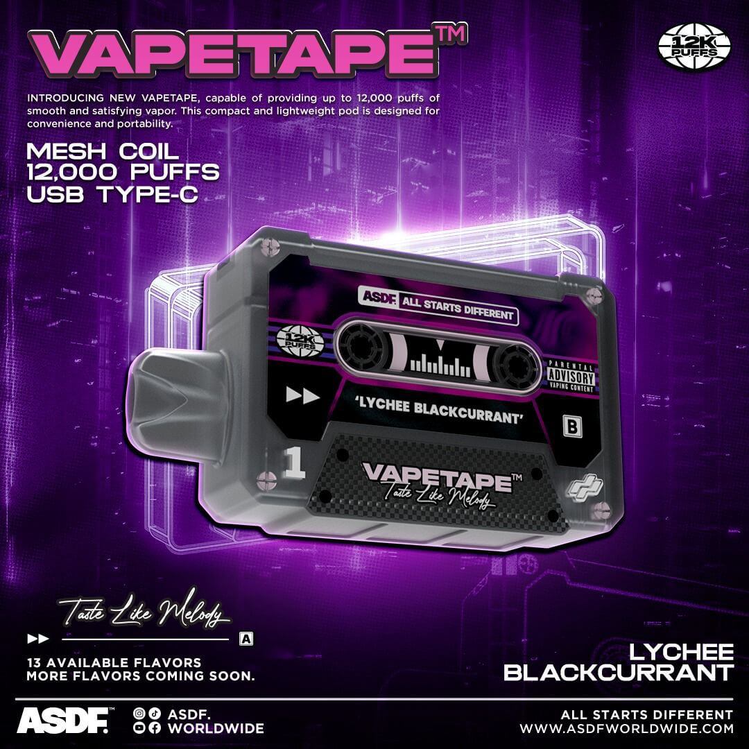 Vapetape-12000-Puffs-Lychee-Blackcurrant-(SG VAPE COD)