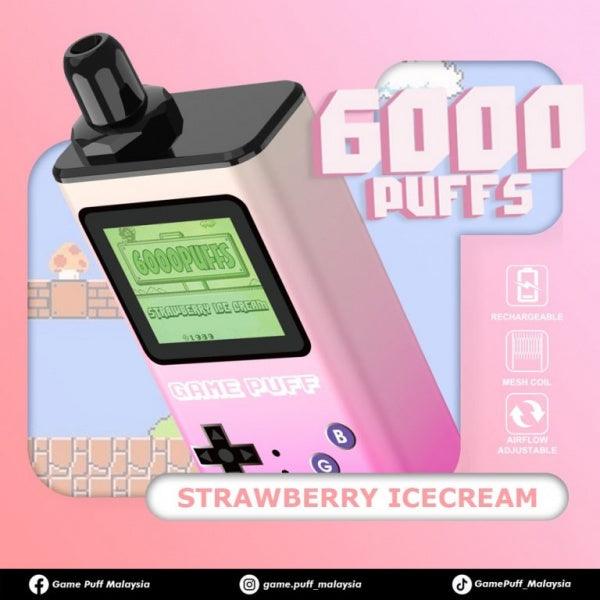 GAME PUFF 6000 (SG VAPR COD) - STRAWBERRY ICE CREAM