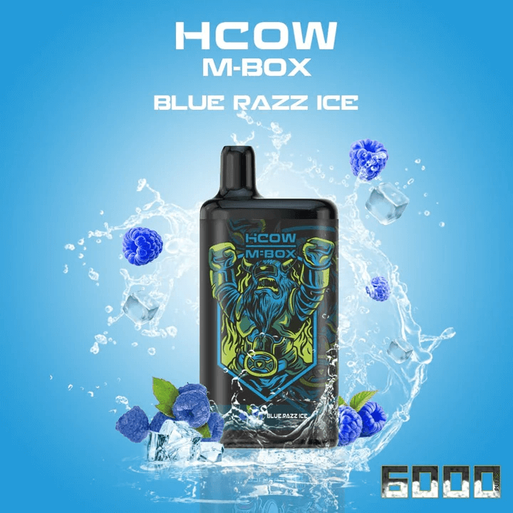 Hcow Mbox 6000 (SG VAPE COD)-BLUE RAZZ ICE