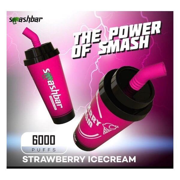 SMASH BAR 6000(SG VAPE COD)-STRAWBERRY ICE CREAM