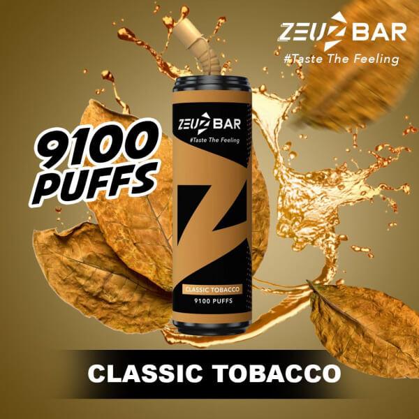 Zues-Bar-9100-Puffs-Classic-Tobacco-(SGVAPESGCOD)